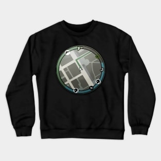 Grand Theft Auto Mini-Map Design Crewneck Sweatshirt